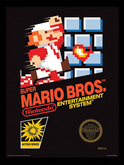 Next Pyramid International Super Mario Bros NES Cover Framed Print- Buy online at McGrocer