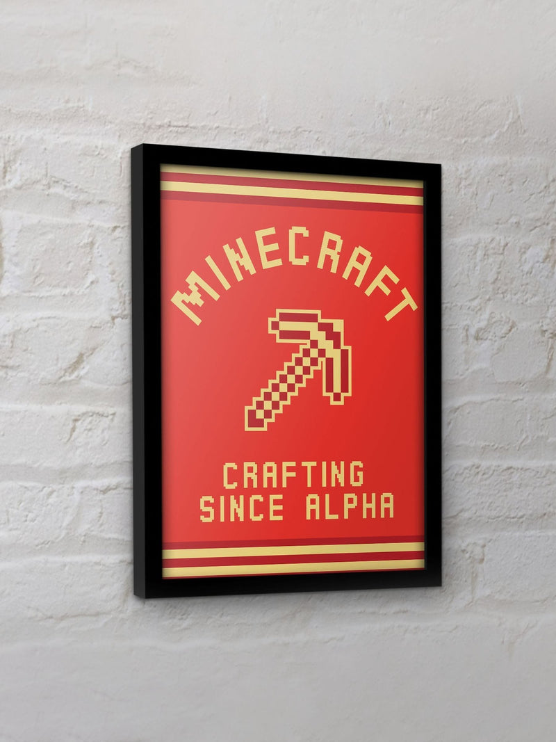 Pyramid International Minecraft framed print Crafting Since Alpha - British product