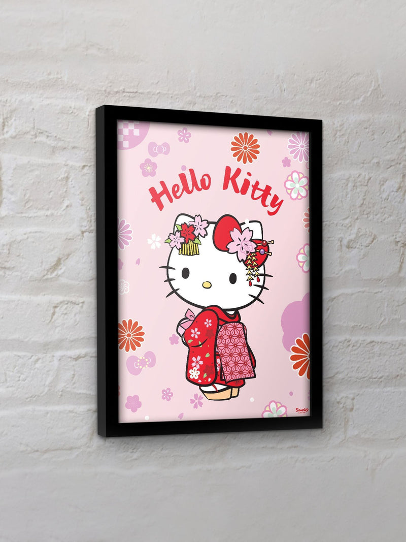 Pyramid International framed Hello Kitty Kimono collector print, UK version