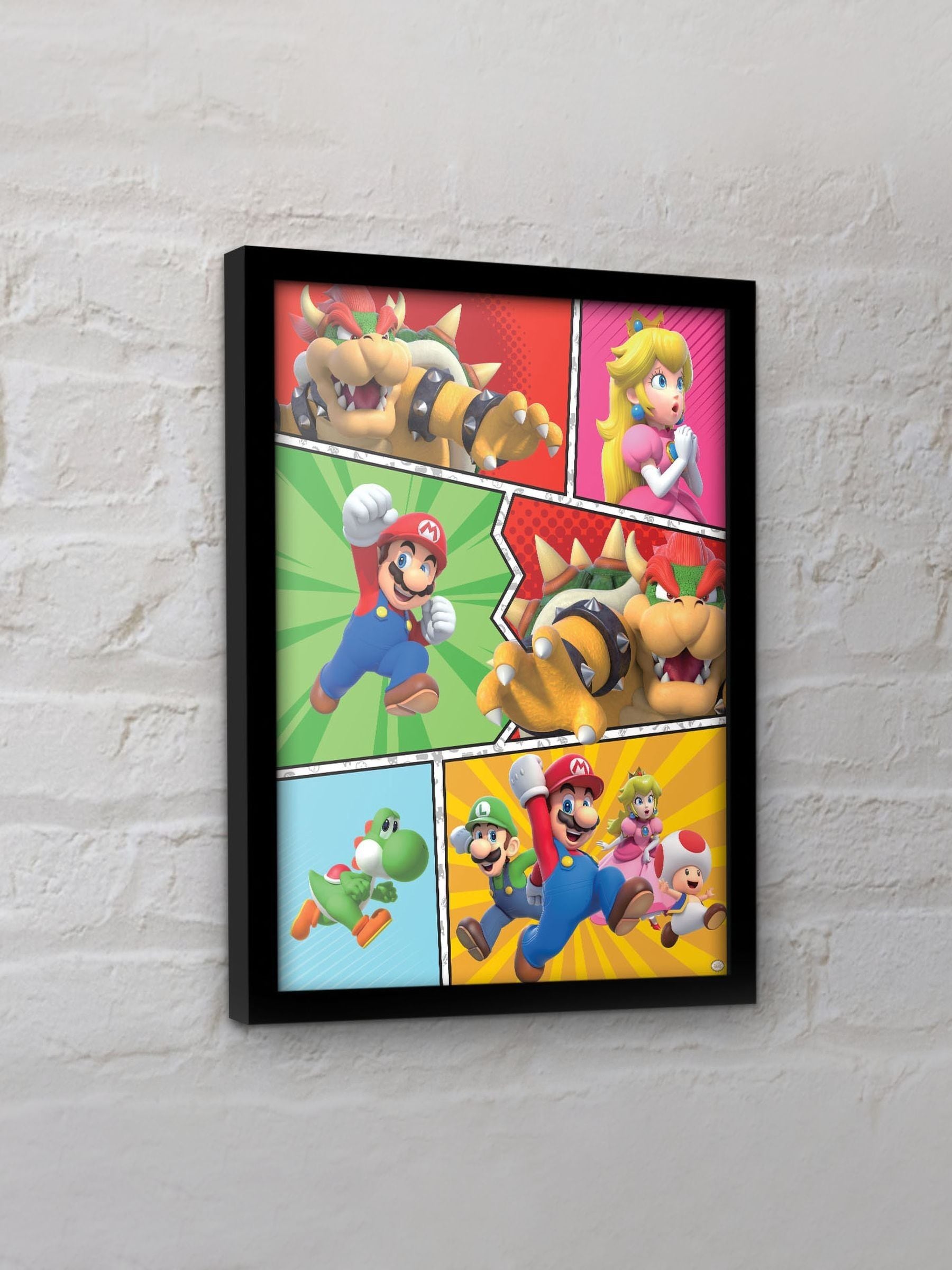 Pyramid International Super Mario comic strip framed print 45x35cm (British brand)