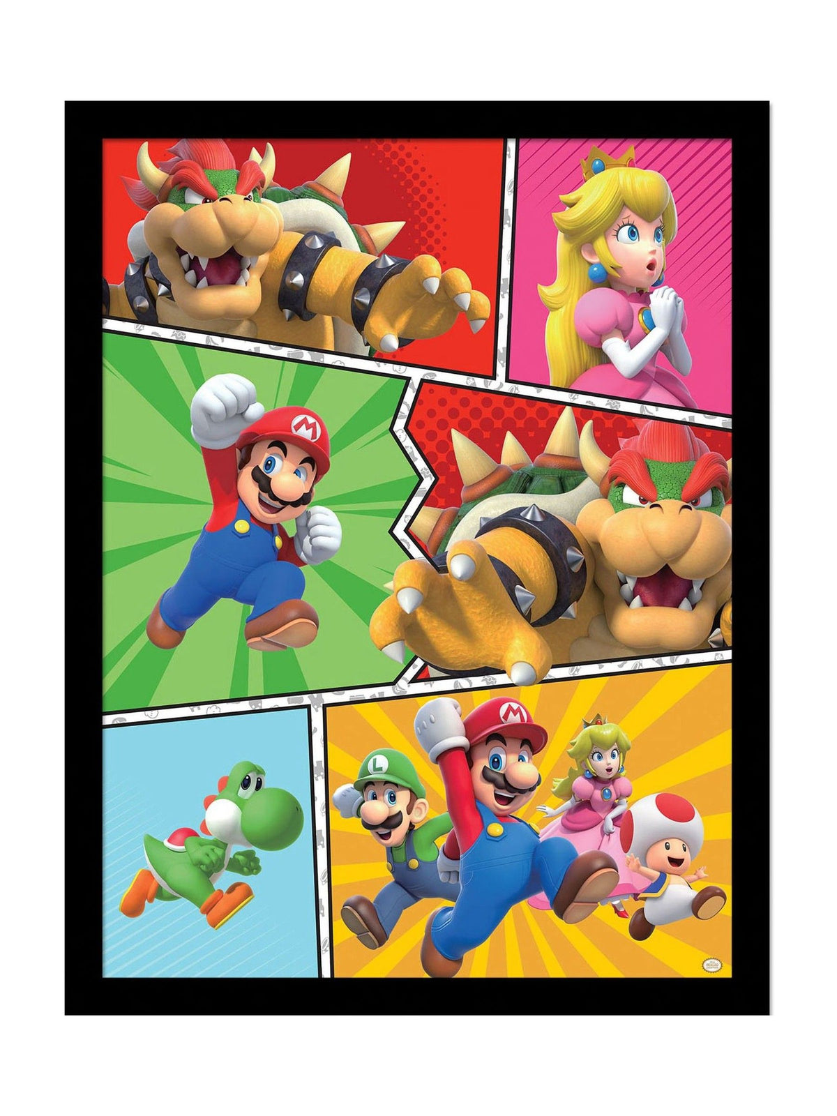 Pyramid International Super Mario comic strip framed print 45x35cm (British brand)