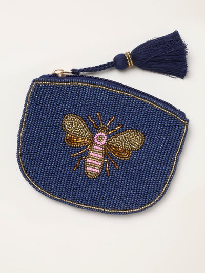 Next FatFace Navy Bee Beaded Purse- Buy online at McGrocer