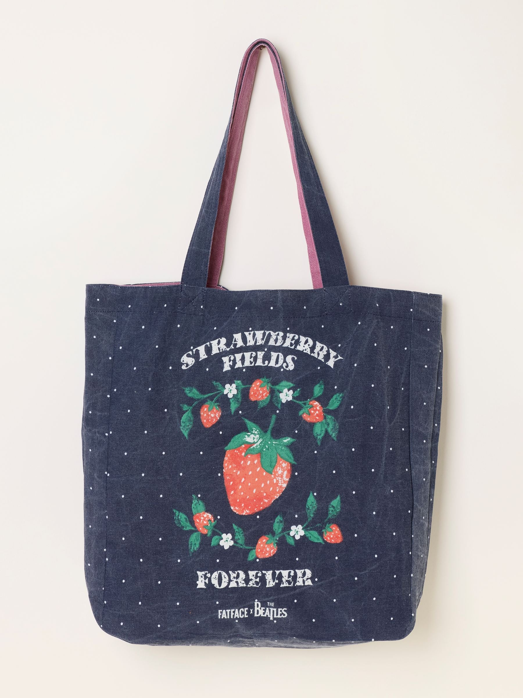FatFace Beatles Navy reversible tote bag - British product