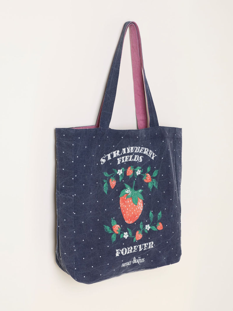 FatFace Beatles Navy reversible tote bag - British product