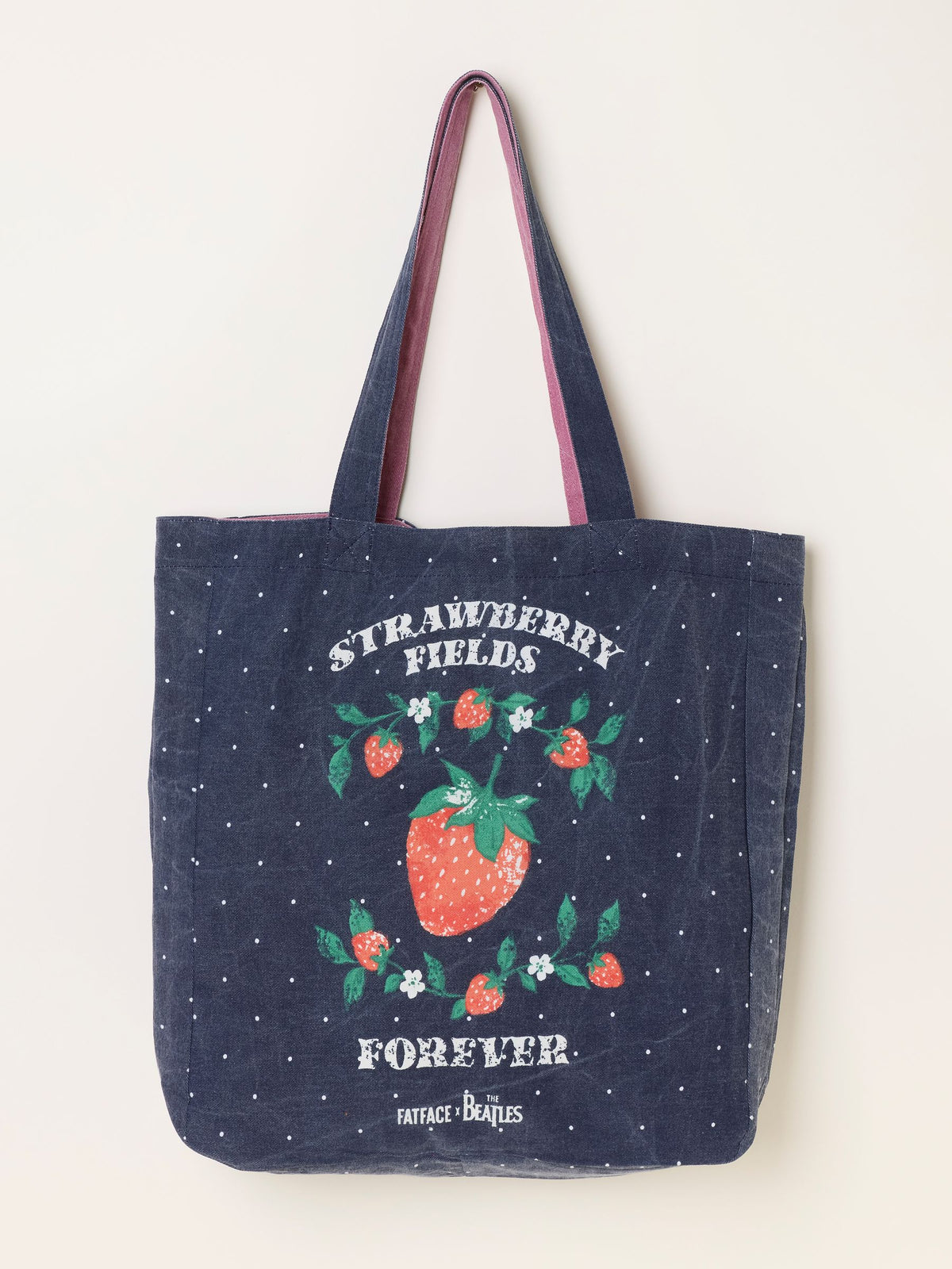 FatFace Beatles Navy reversible tote bag - British product