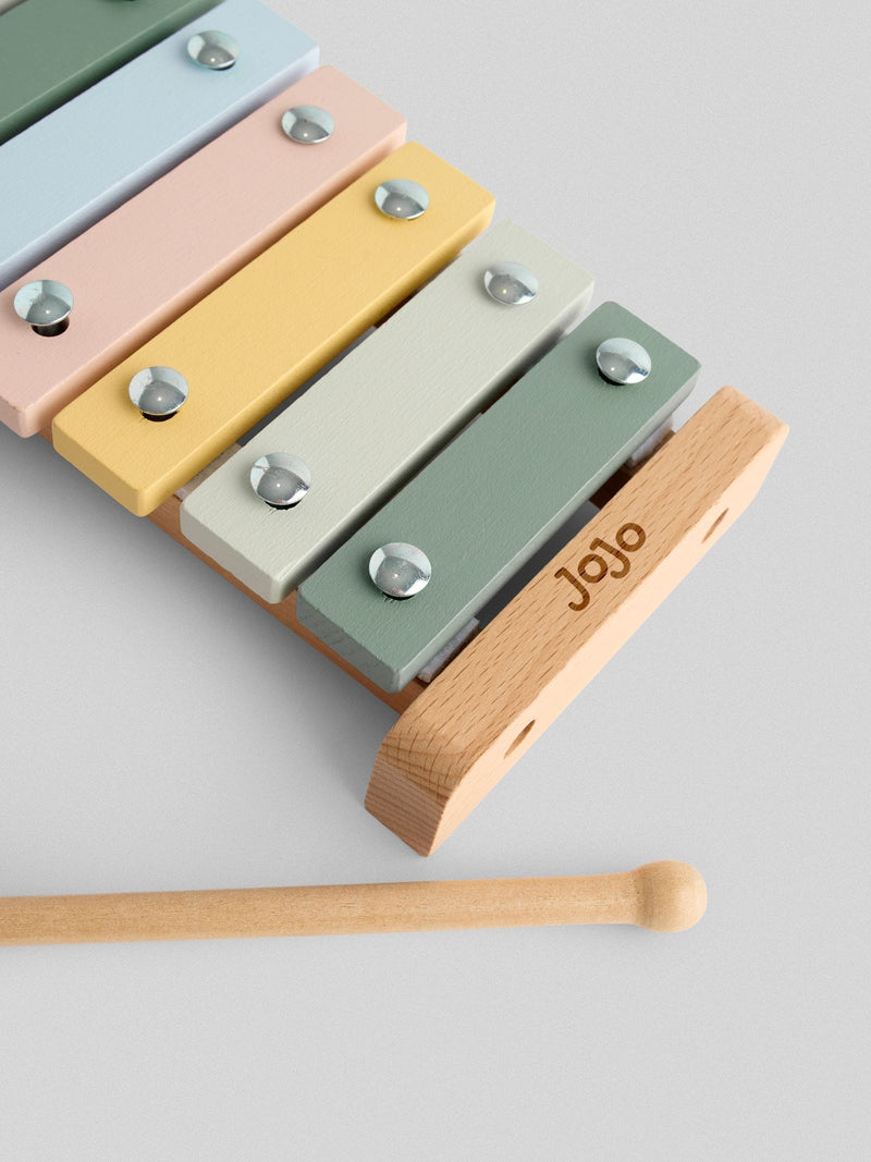 JoJo Maman Bébé pastel xylophone toy with wooden mallet (British brand)