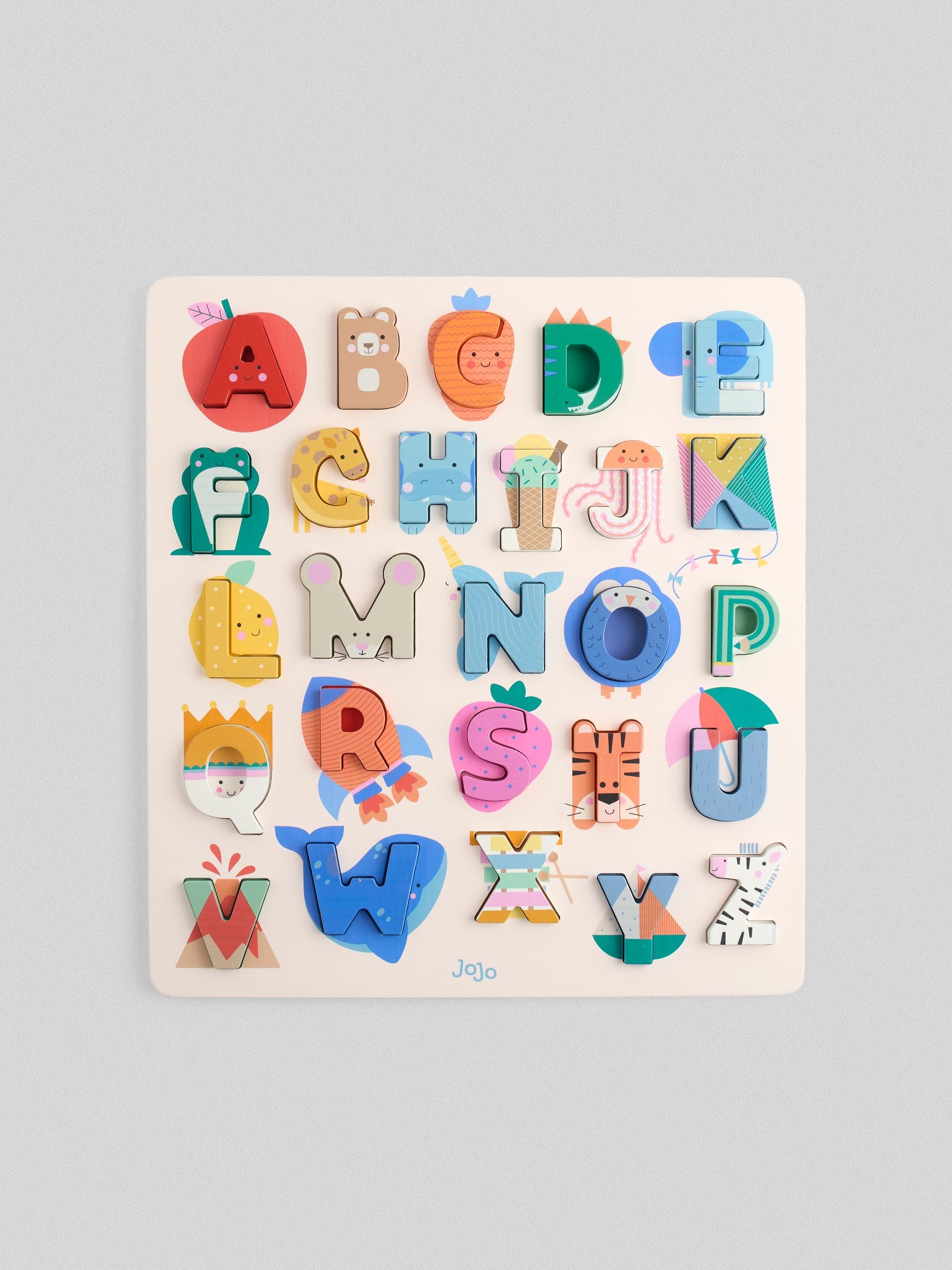 JoJo Maman Bébé alphabet wooden puzzle - British product