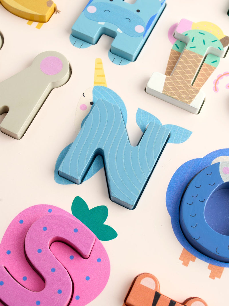 JoJo Maman Bébé alphabet wooden puzzle - British product