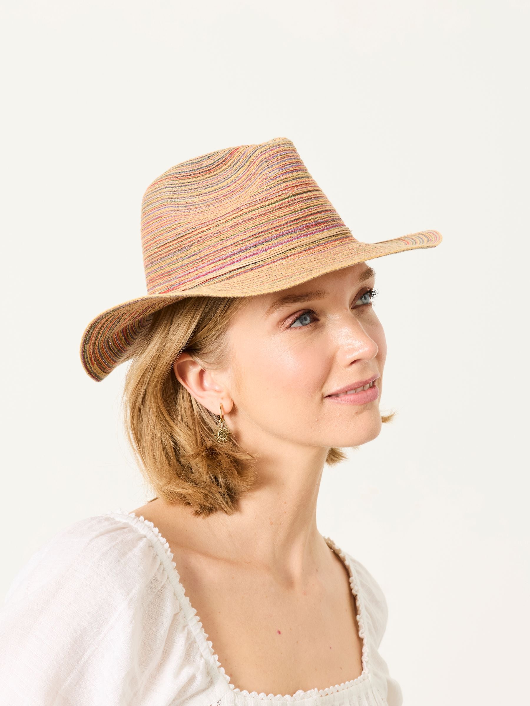 FatFace fedora hat with starfish trim, imported from the UK