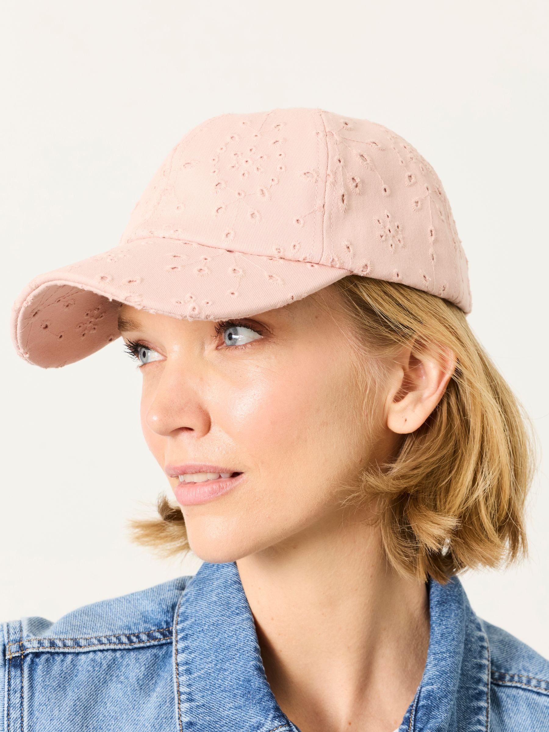 FatFace pink broderie cap (British brand)