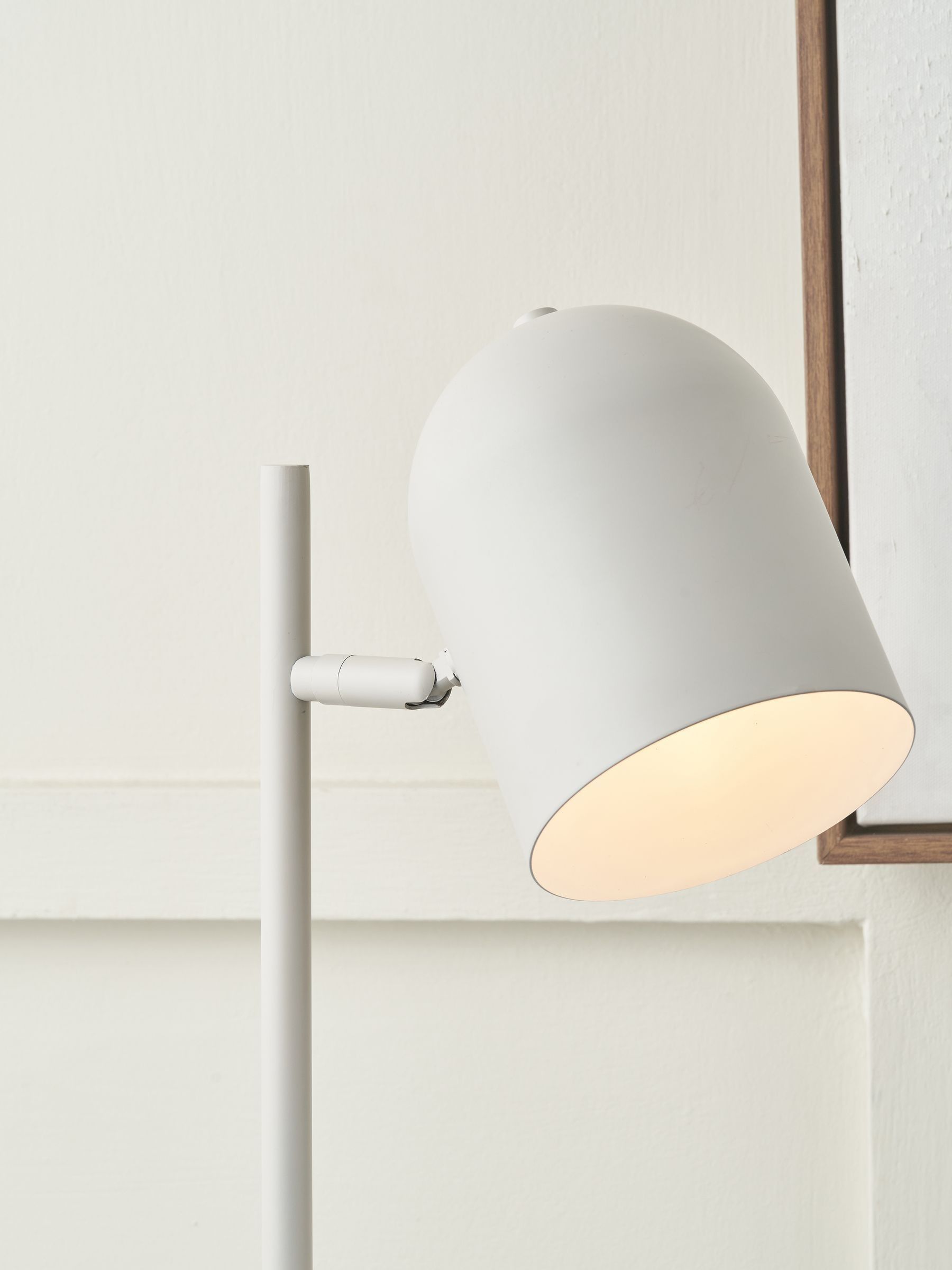 Pacific Grey Finn Metal Cloche Headed Table Lamp