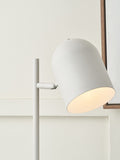 Pacific Grey Finn Metal Cloche Headed Table Lamp