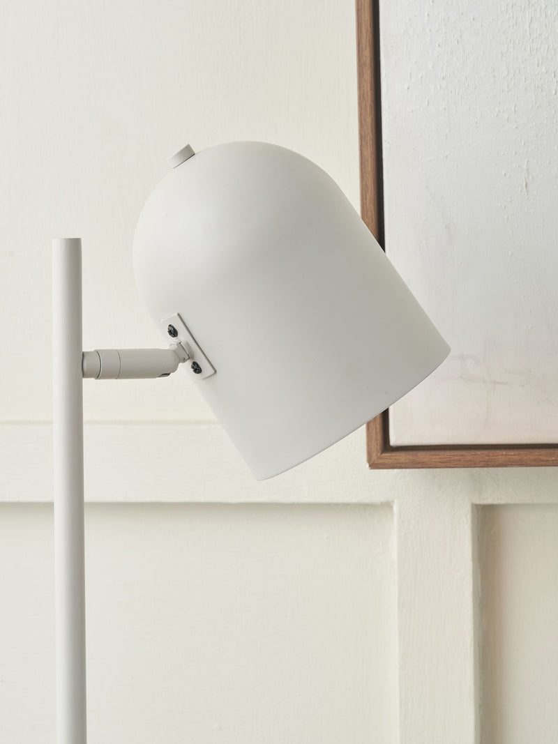 Pacific Grey Finn Metal Cloche Headed Table Lamp