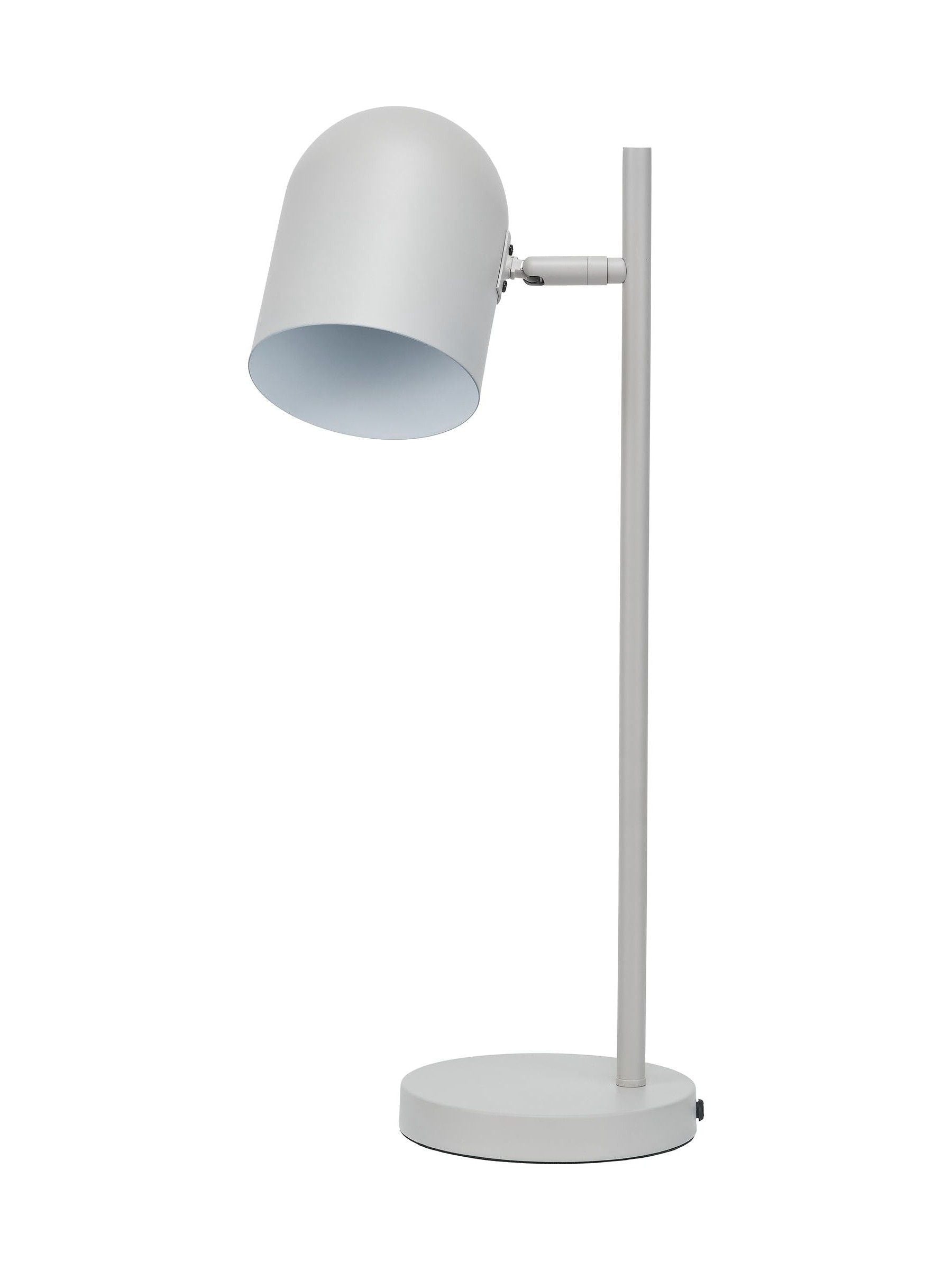 Pacific Grey Finn Metal Cloche Headed Table Lamp
