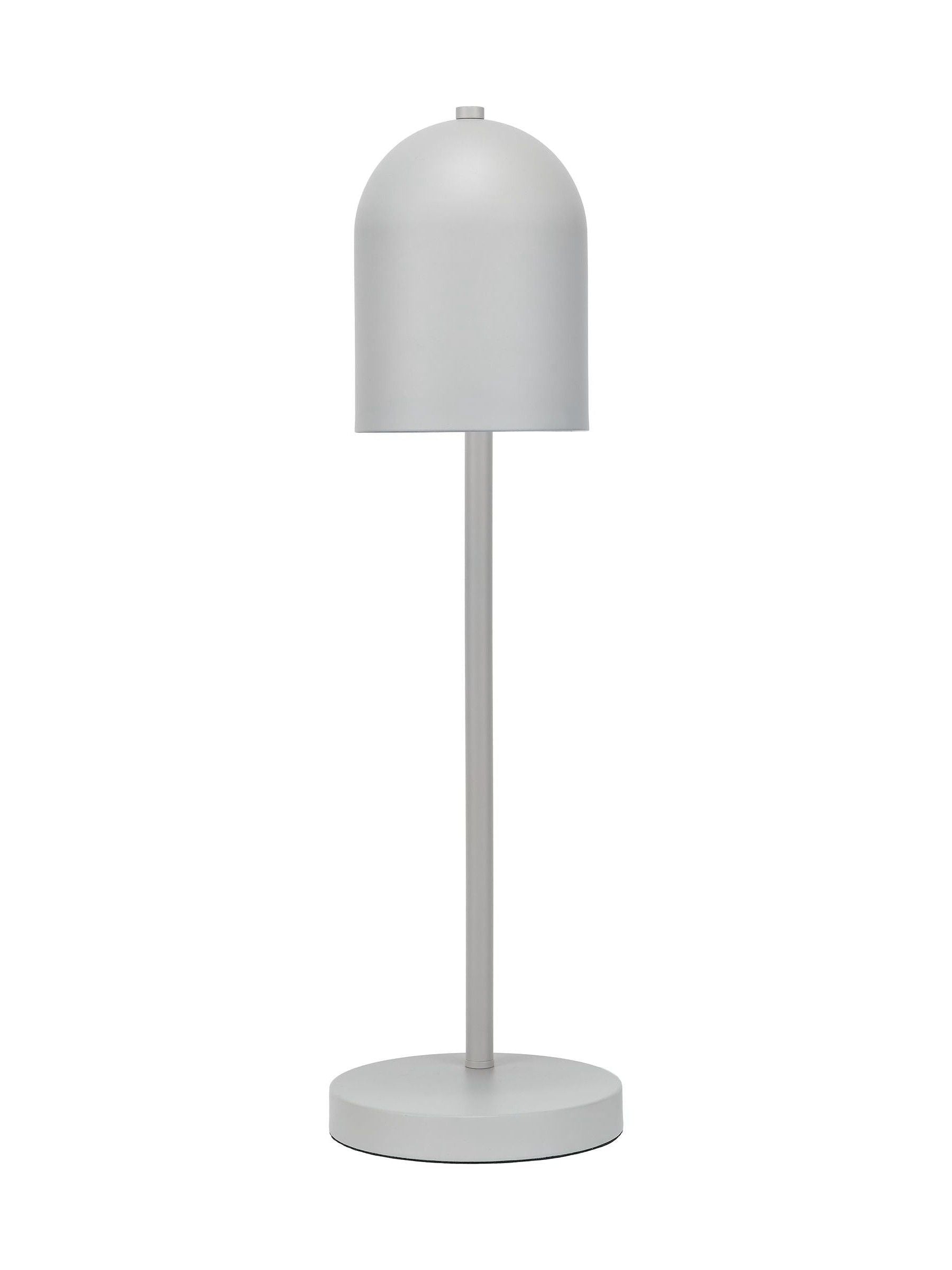 Pacific Grey Finn Metal Cloche Headed Table Lamp