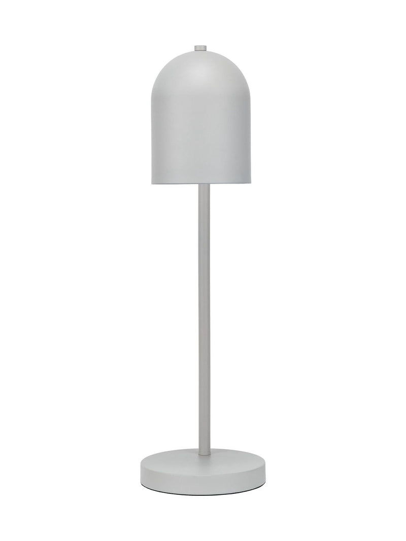 Pacific Grey Finn Metal Cloche Headed Table Lamp