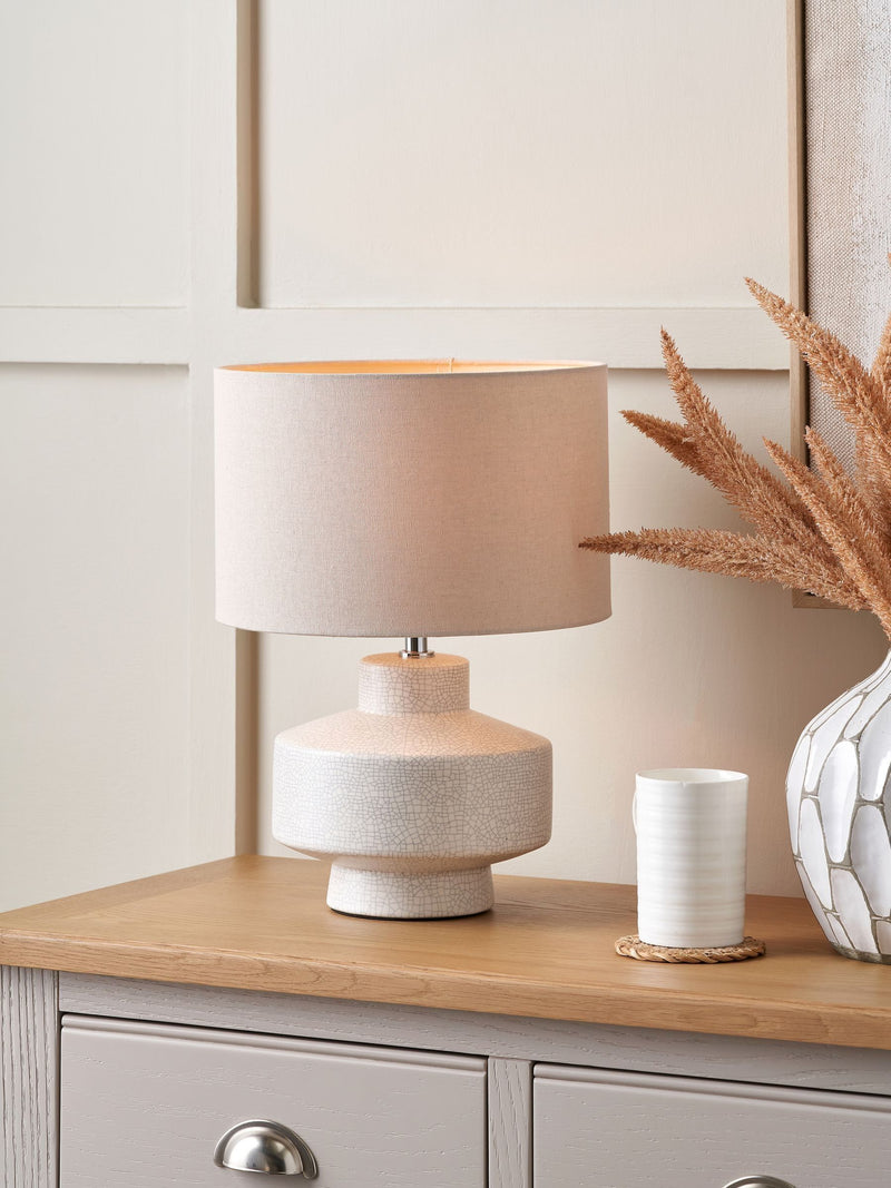 Pacific Cinnamon Elure Crackle Effect Table Lamp