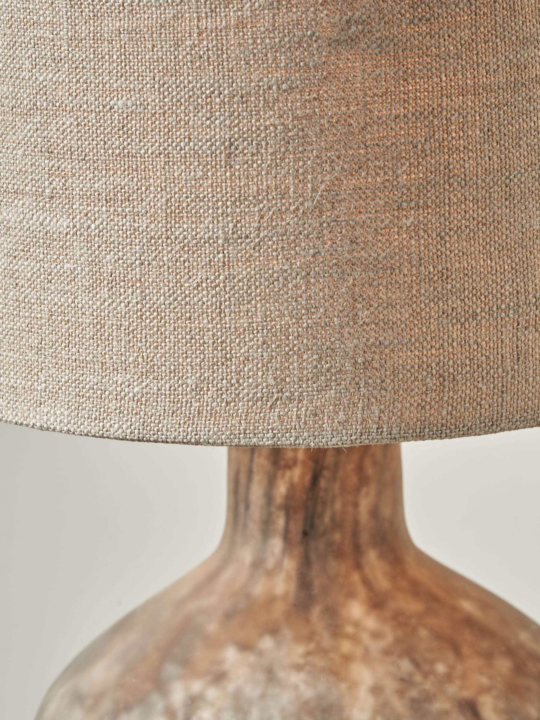Pacific Brown Palmino glass bottle table lamp, UK version