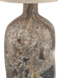 Pacific Brown Palmino glass bottle table lamp, UK version