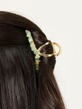 FatFace green metal stone claw clip, imported from the UK