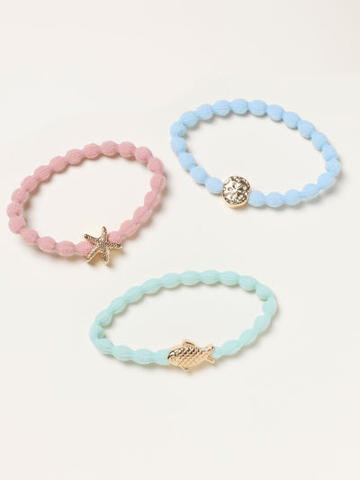 Next FatFace Multi 3 Pack Charm Hair Ties- Buy online at McGrocer