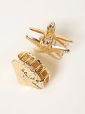 FatFace gold tone starfish claw clips 2 pack, imported from the UK