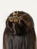 FatFace gold tone metal shell claw clip - British product