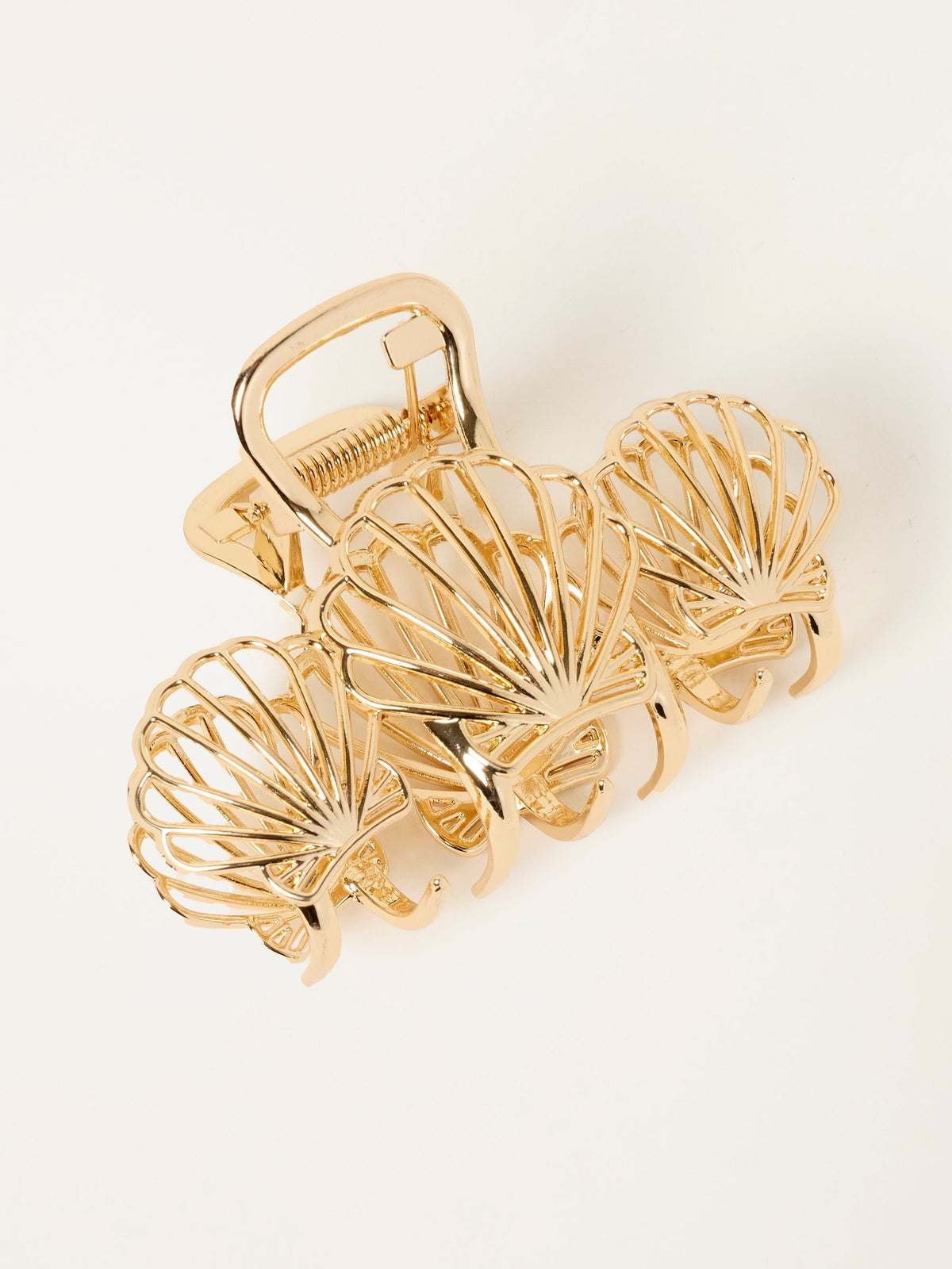 FatFace gold tone metal shell claw clip - British product