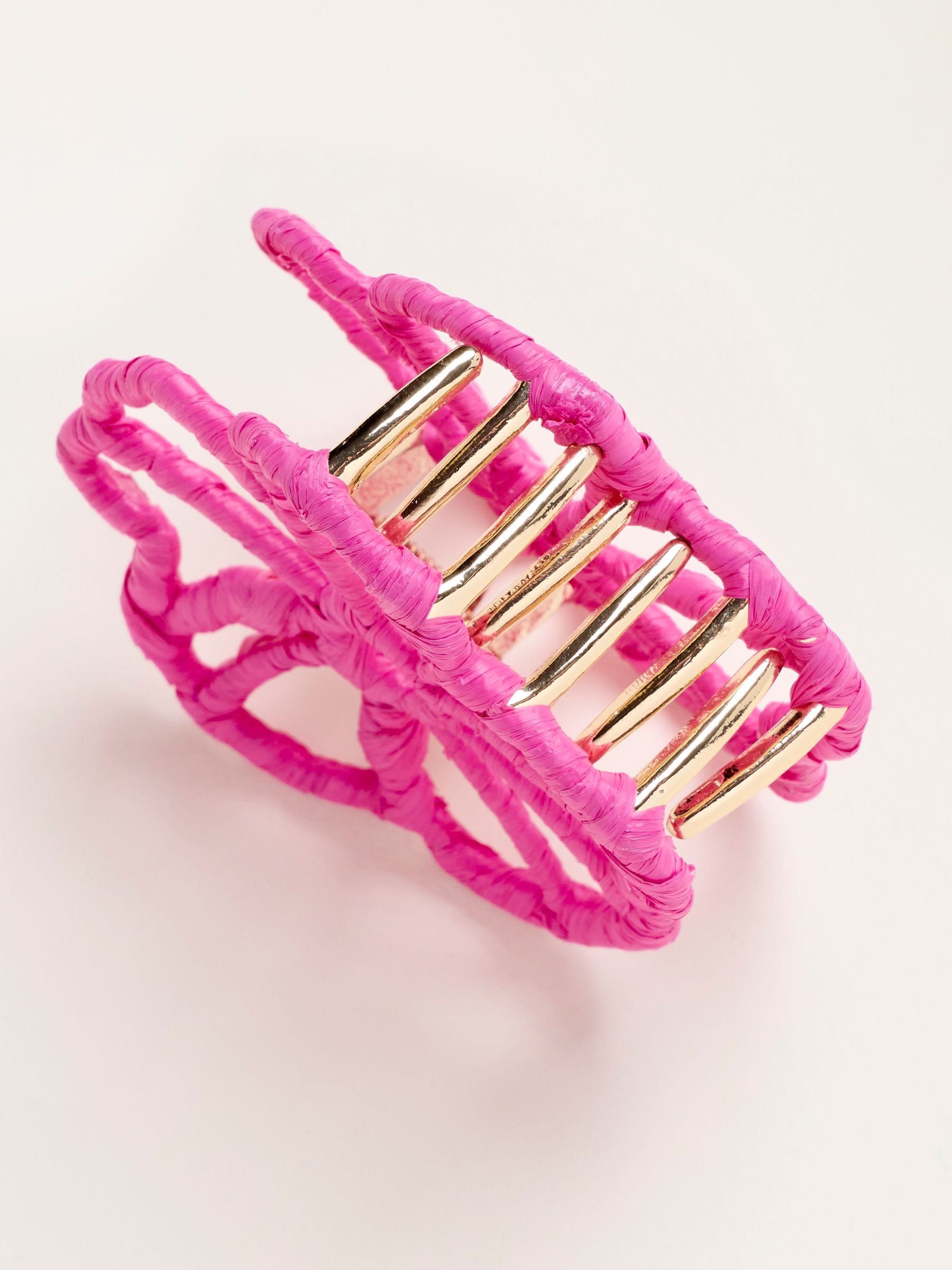 FatFace pink flower wrapped claw clip (British brand)