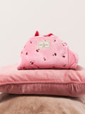 The Flat Lay Co. embroidered velvet drawstring makeup bag, UK version