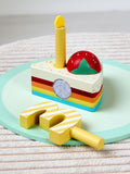 JoJo Maman Bébé rainbow birthday cake toy set 17.5cm - British product
