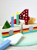 JoJo Maman Bébé rainbow birthday cake toy set 17.5cm - British product