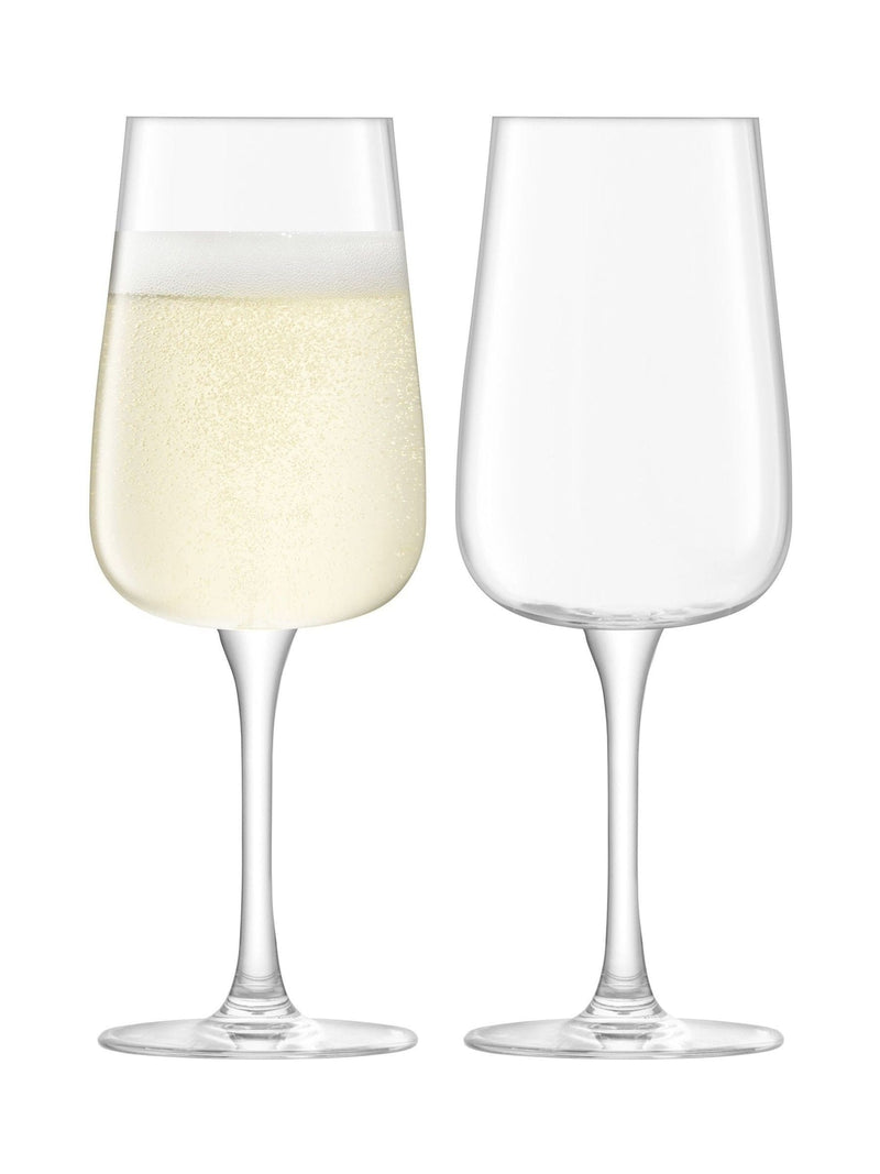 LSA International arc flute glasses 280ml - British product