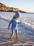 Purebaby blue broad brim swim hat - British product