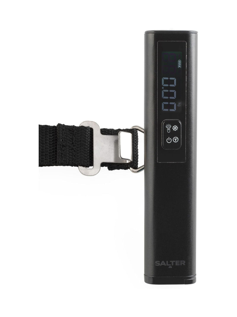 Salter black aluminium luggage scale with digital display - British product