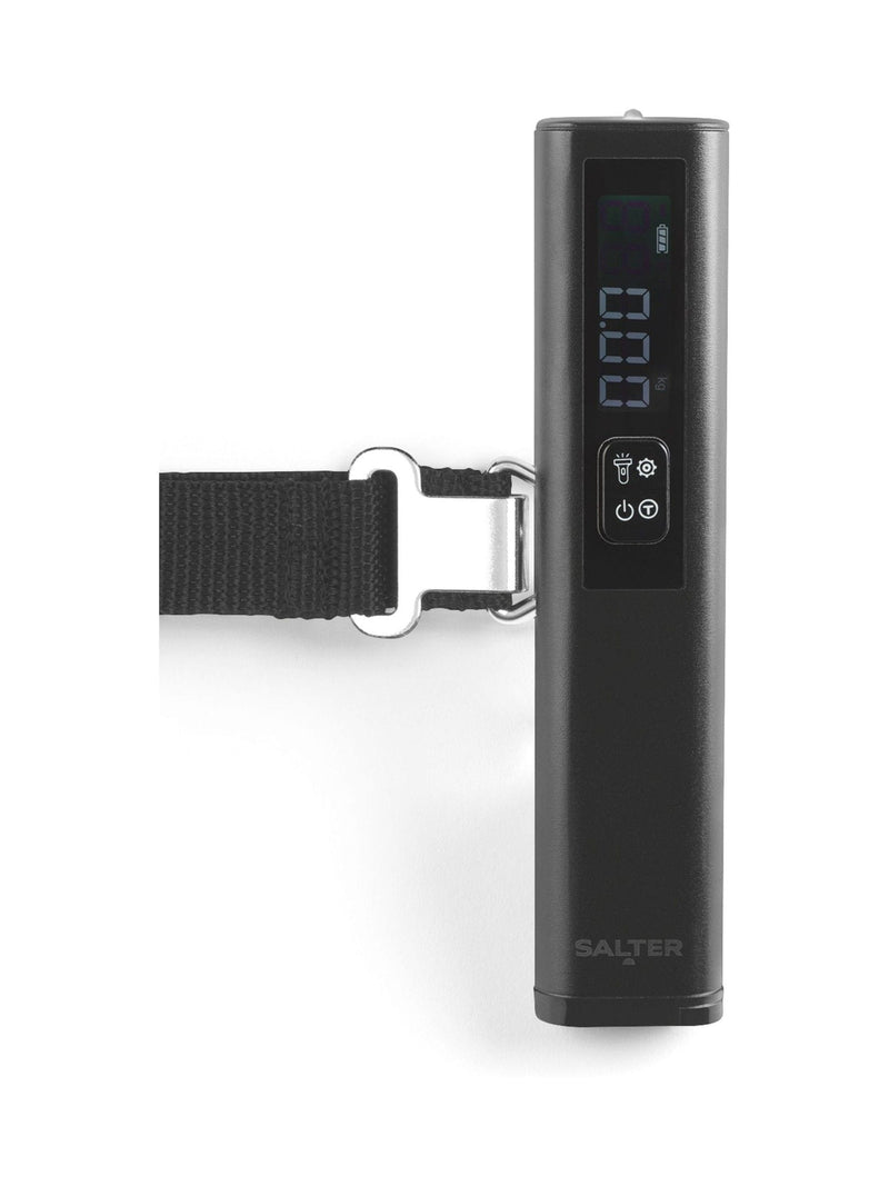 Salter black aluminium luggage scale with digital display - British product