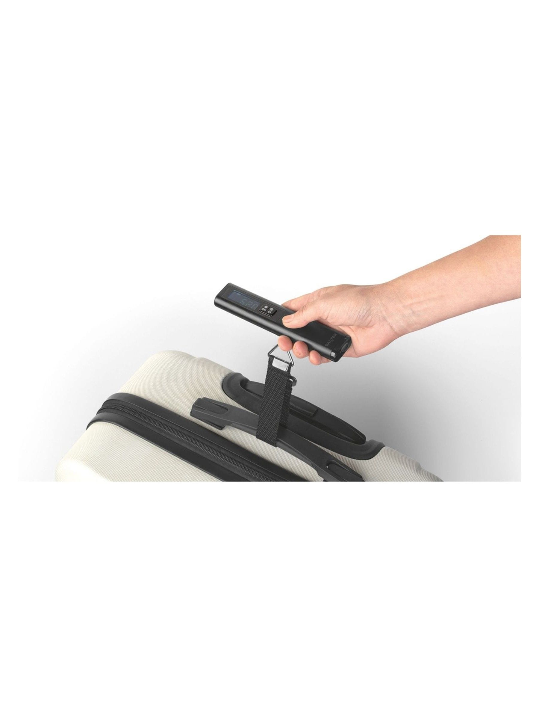 Salter black aluminium luggage scale with digital display - British product
