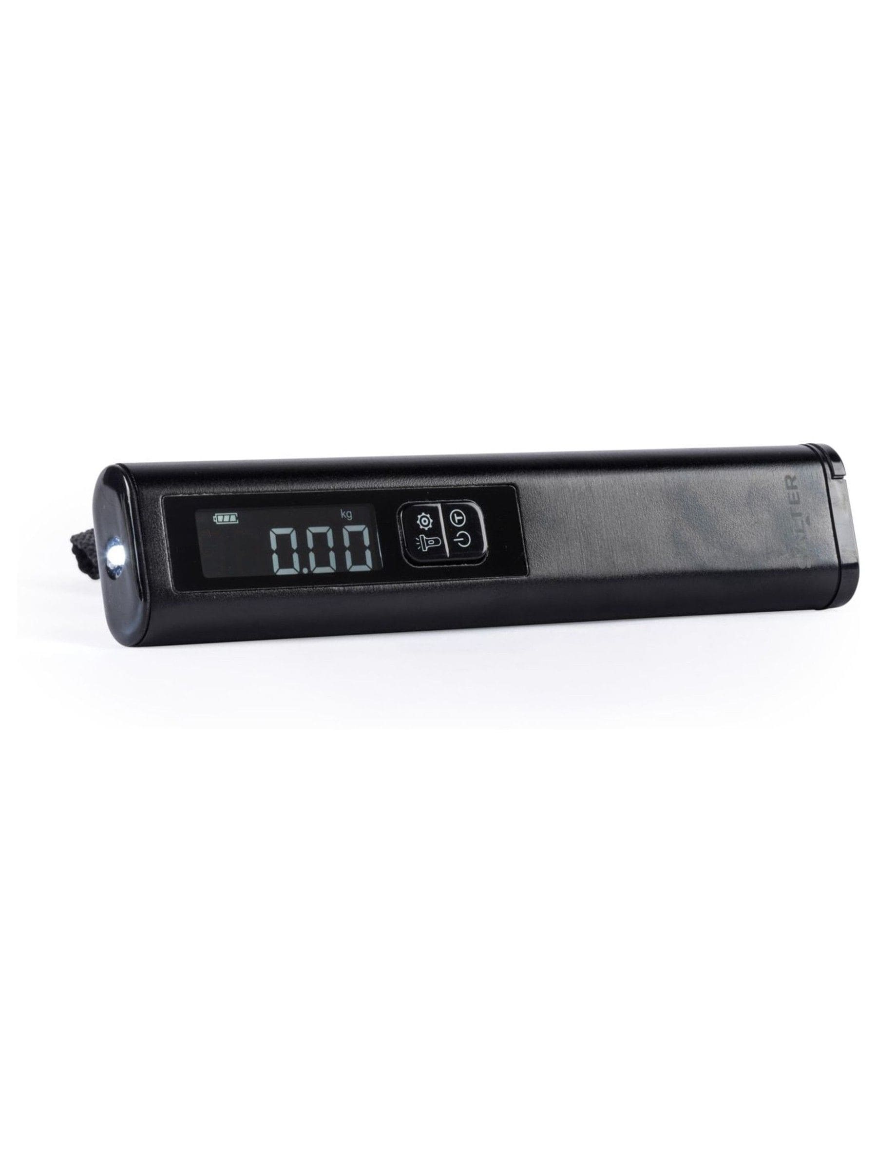 Salter black aluminium luggage scale with digital display - British product
