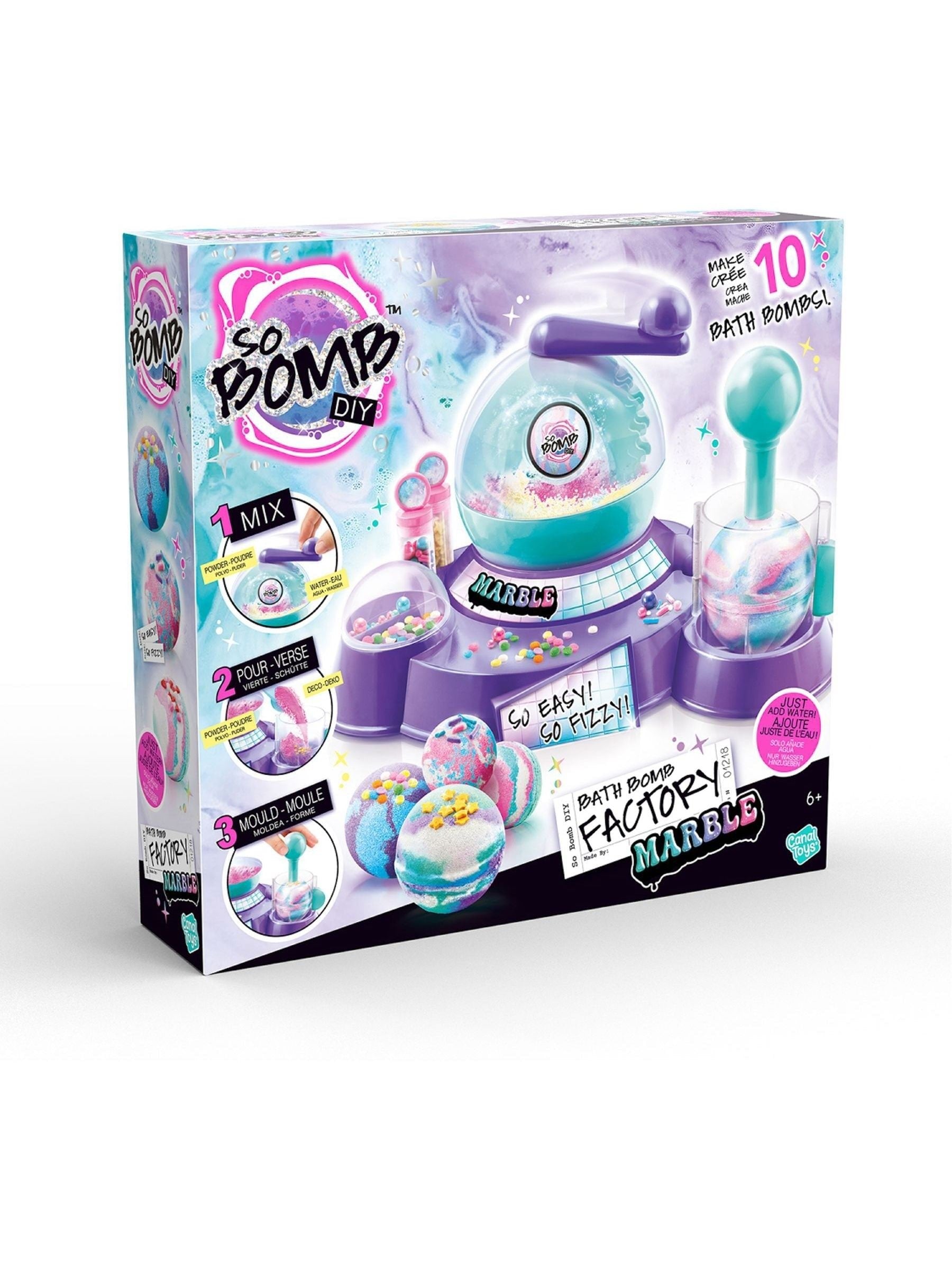 Canal Toys So Bomb bath bomb factory with marble effect, UK version