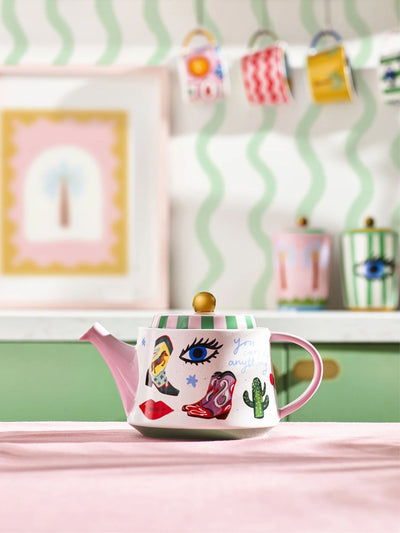 Next Eleanor Bowmer Multi Electric Coast Teapot- Buy online at McGrocer