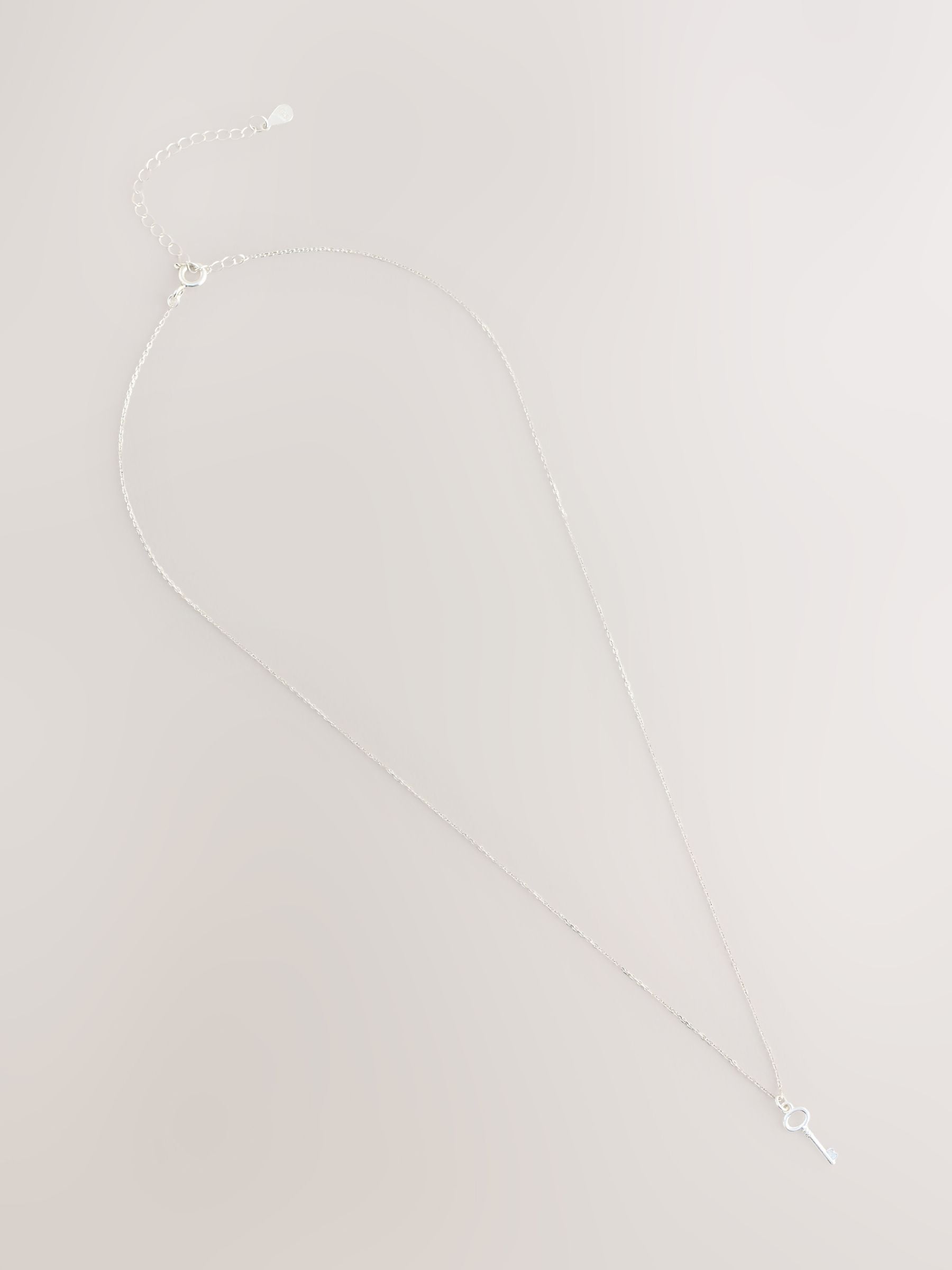 Silver sterling silver key necklace - British product