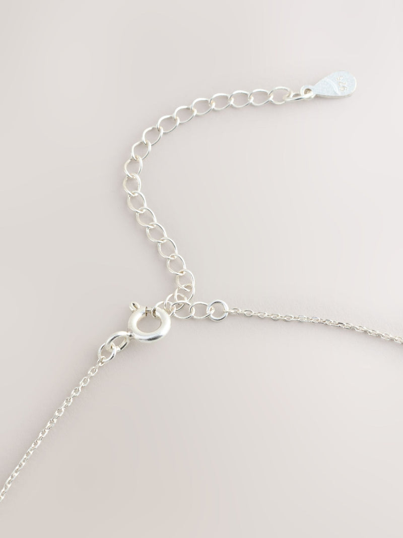 Silver sterling silver key necklace - British product