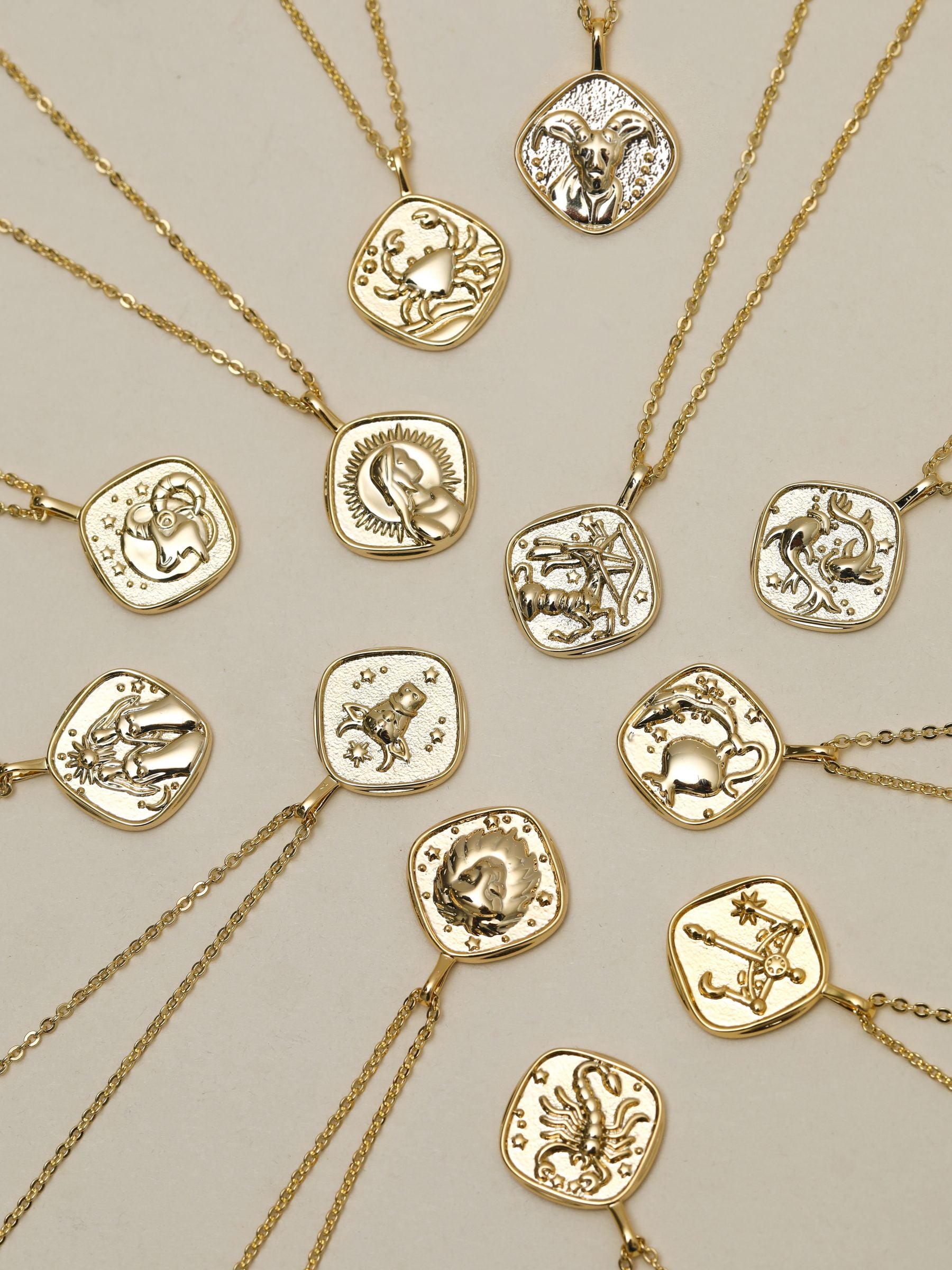 Jon Richard Taurus horoscope pendant 18ct gold plated - British product