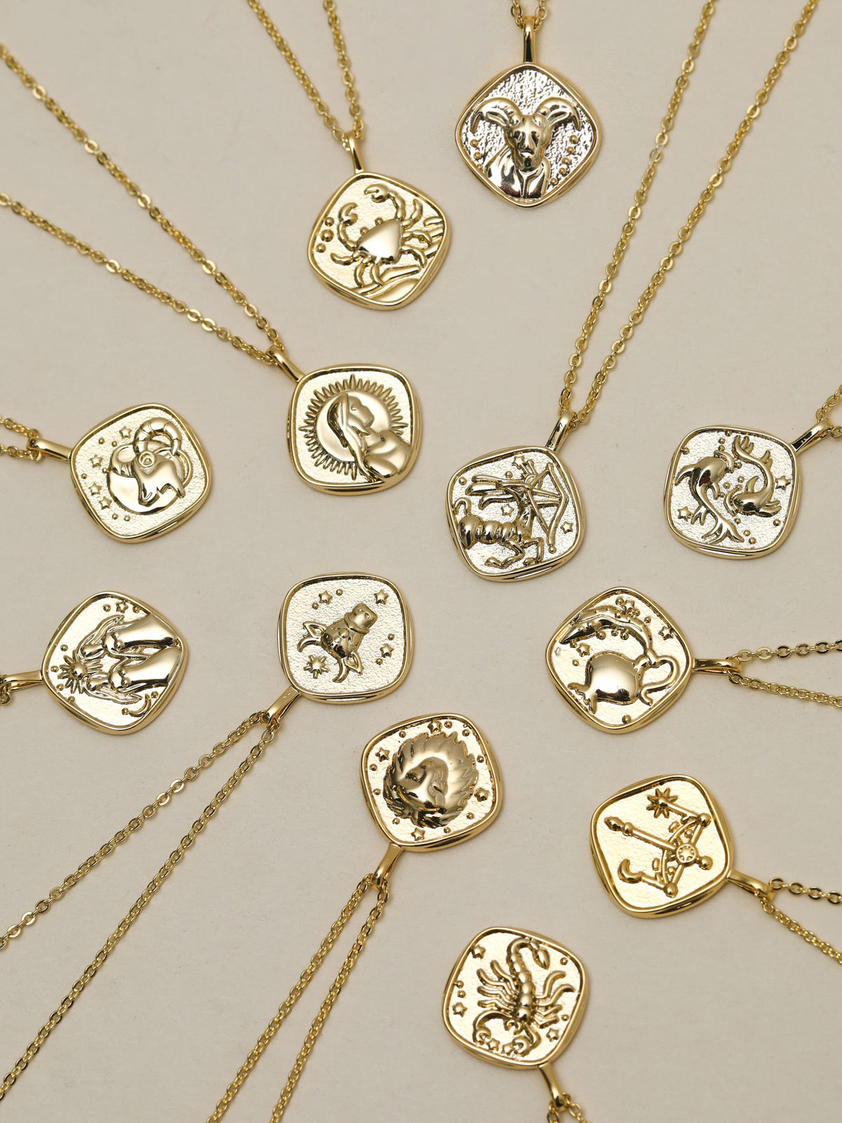 Jon Richard Taurus horoscope pendant 18ct gold plated - British product