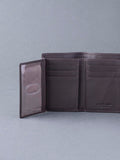Lakeland Leather brown stitch tri-fold wallet, imported from the UK