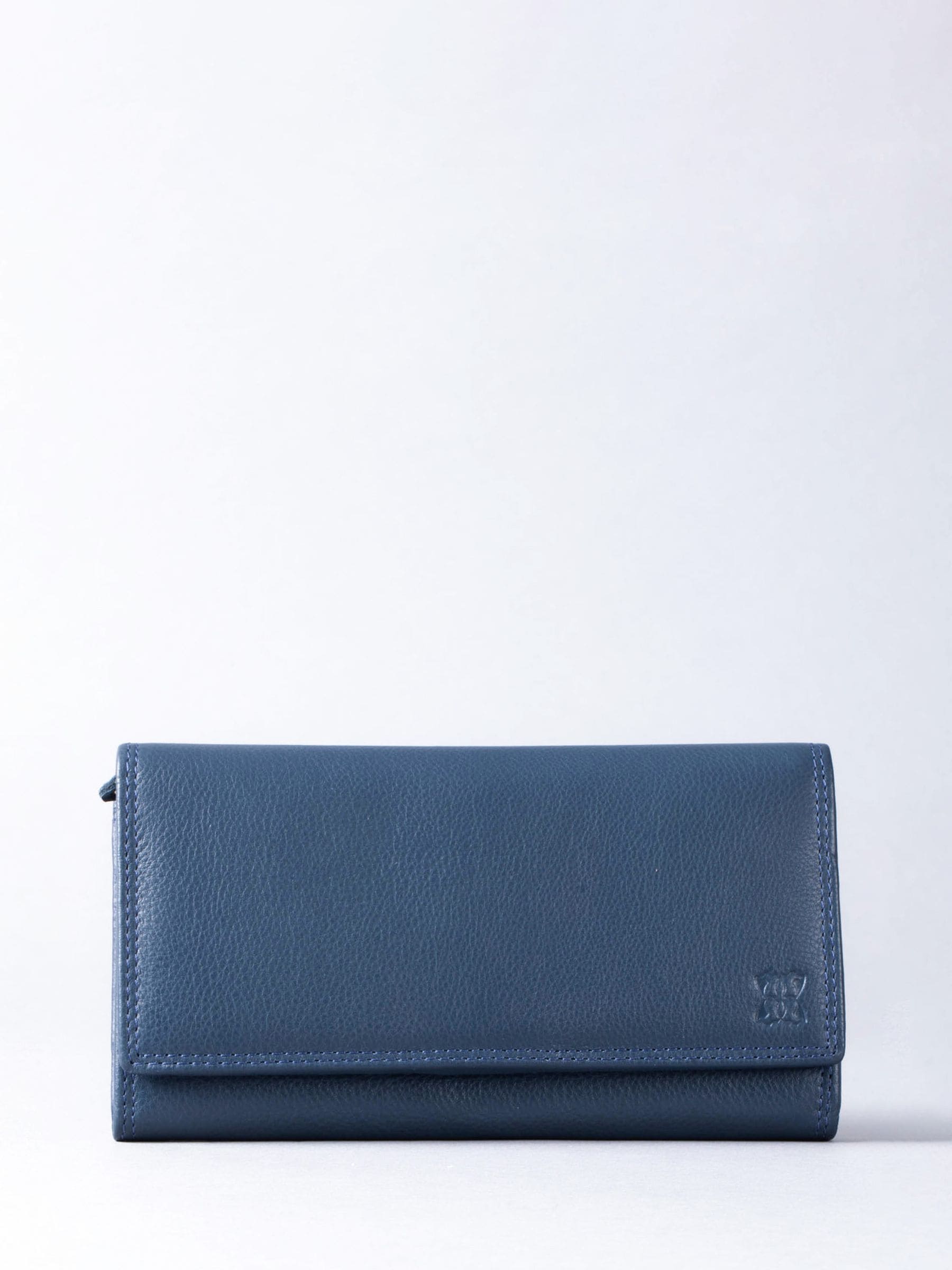 Lakeland Leather Black Large Flapover Purse