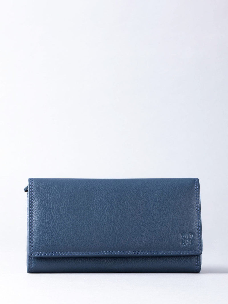 Lakeland Leather Black Large Flapover Purse