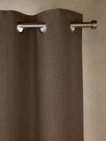 Dark Natural Soft Weave Linen Blend Blackout/Thermal Eyelet Curtains