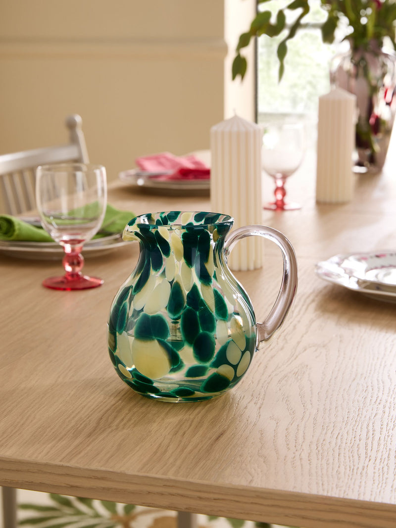 Nina Campbell green confetti jug vase - British product