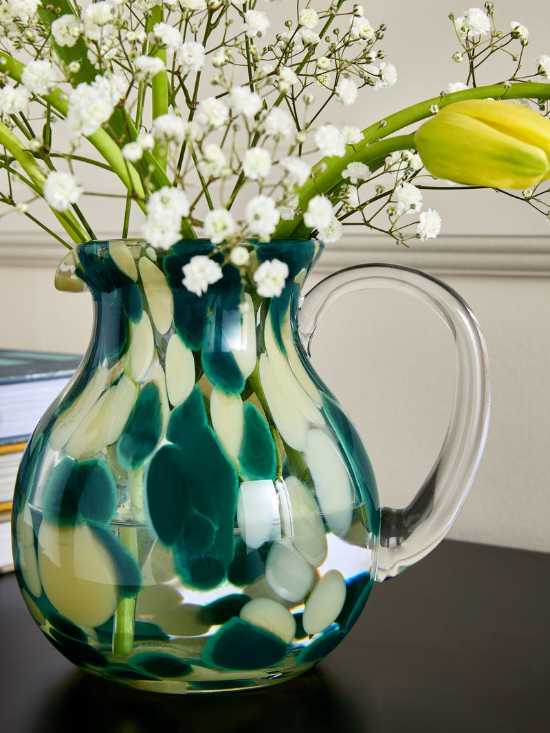 Nina Campbell green confetti jug vase - British product